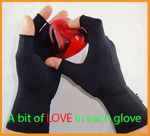  Infrared Half Finger Gloves with Celliant for Hand Circulation width=