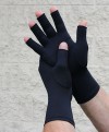 Infrared Open Fingertip Gloves Palm Dotted Grip Arthritis