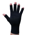 Infrared Compression Open Fingertip Gloves Palm Dotted Grip