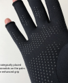 Strategically placed microdots on the palm for enhanced grip