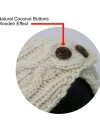 Organic White Wool Headband Features Wooden Effect Buttons