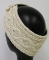 Women Infrared Knit Lined Wool Headband White