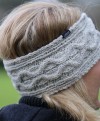 Grey Handmade Infrared Lined Wool Headband