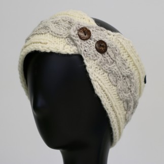 Women Wool Two-Tone Headband Cozy Warm Headwrap