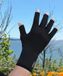 Infrared Open Finger Gloves - Circulation Boost & Raynaud's Relief Arthritis Compression Bamboo Gloves