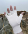Infrared Therapeutic Half Finger Gloves White